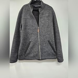 MARMOT  Gray zip up heavy fleece sweatshirt cardigan jacket Men's Size XL